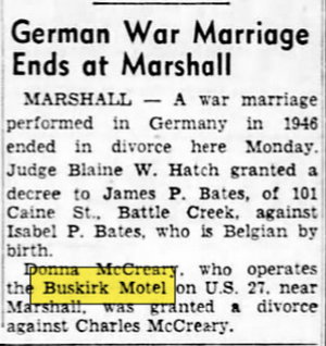 Buskirk Motel - May 27 1954 Article